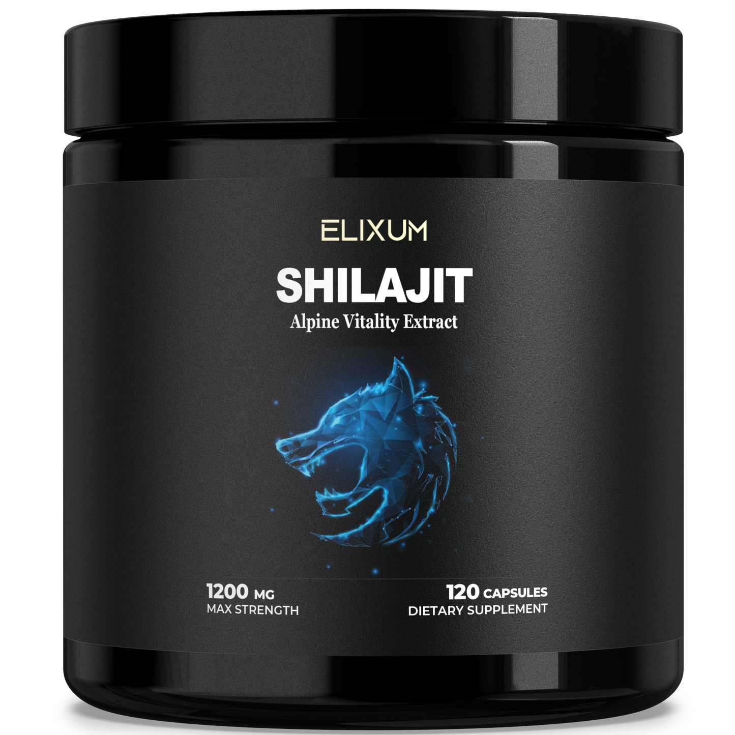 Elixum Shilajit 1200mg (120 Capsules) - 40% Fulvic Acid Supplement - Pure Shilajit Extract